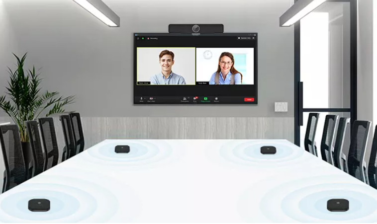 EM05W – Video Soundbar 4K AI cho phòng họp vừa & lớn, tích hợp camera ePTZ, mic không dây, âm thanh cao cấp cho họp trực tuyến chuyên nghiệp.